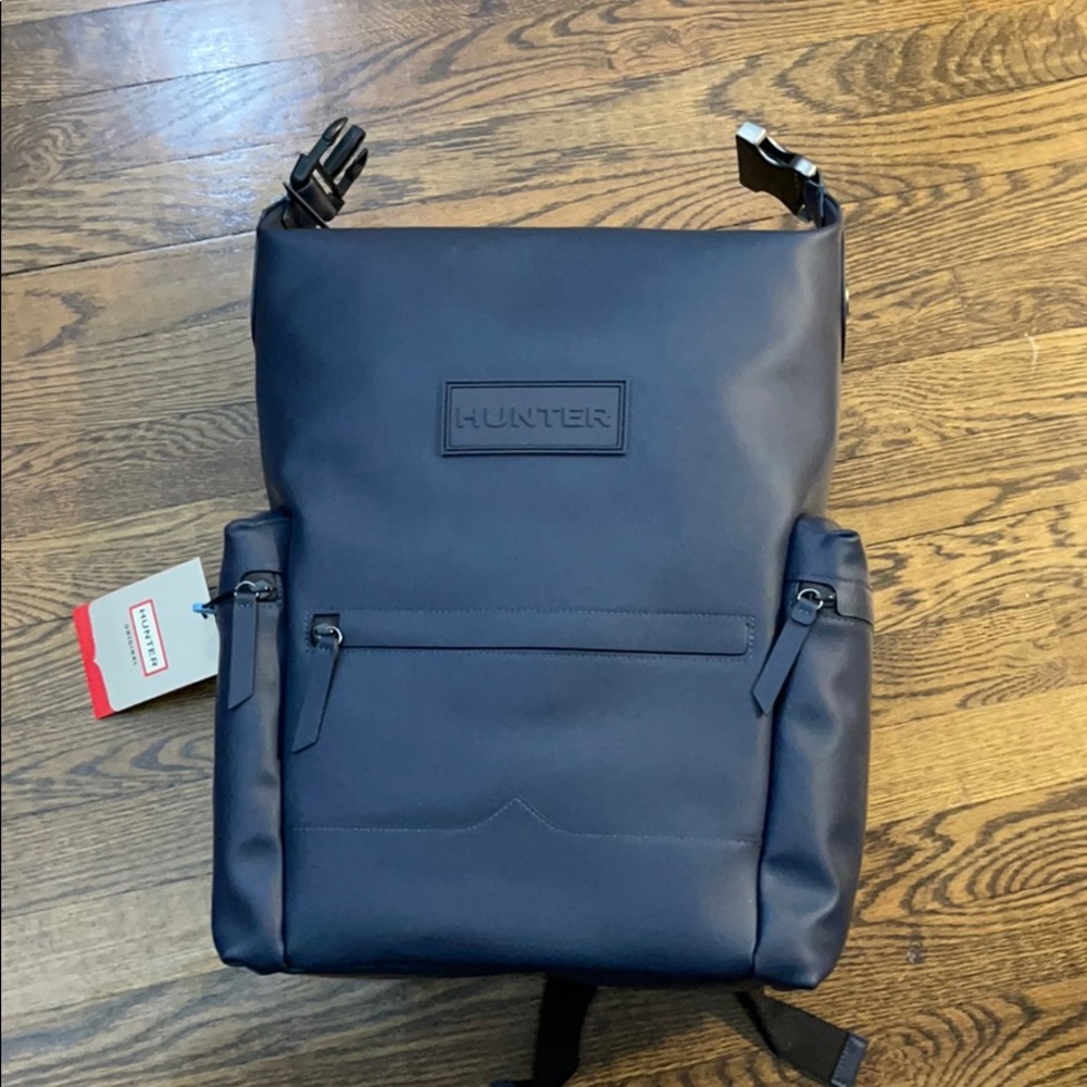 Hunter rubberized leather waterproof backpack